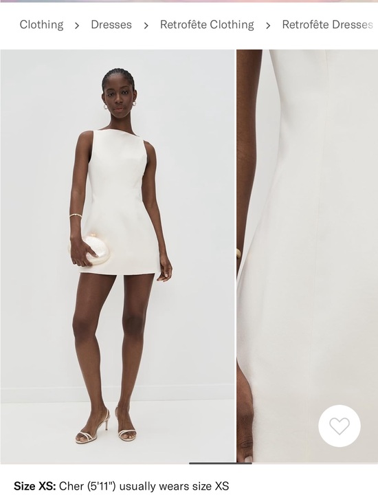 Retrofete Livie Cream Sleeveless Mini Dress XS/S